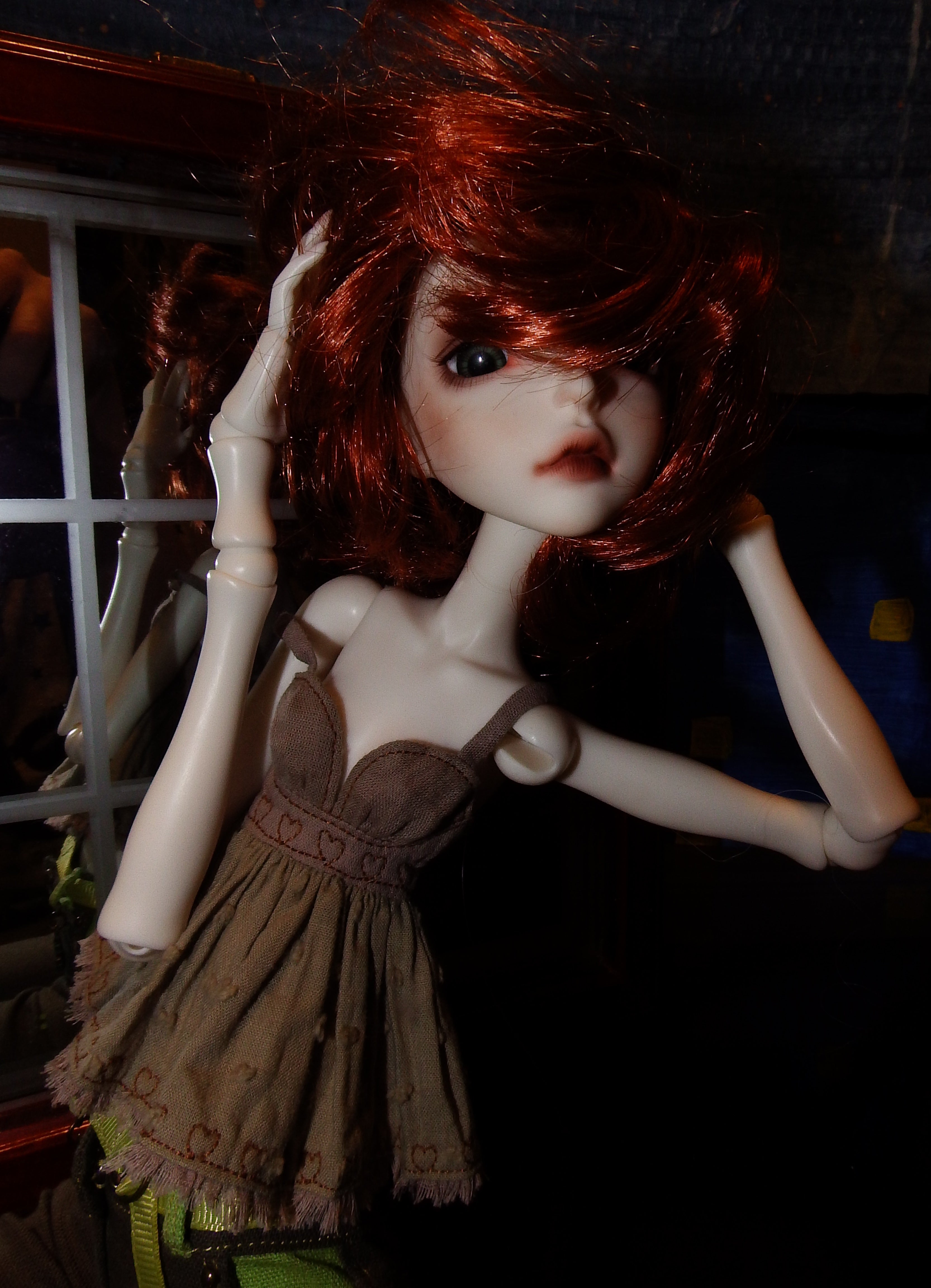 artsy sister, red hair bjd, bjd dolls