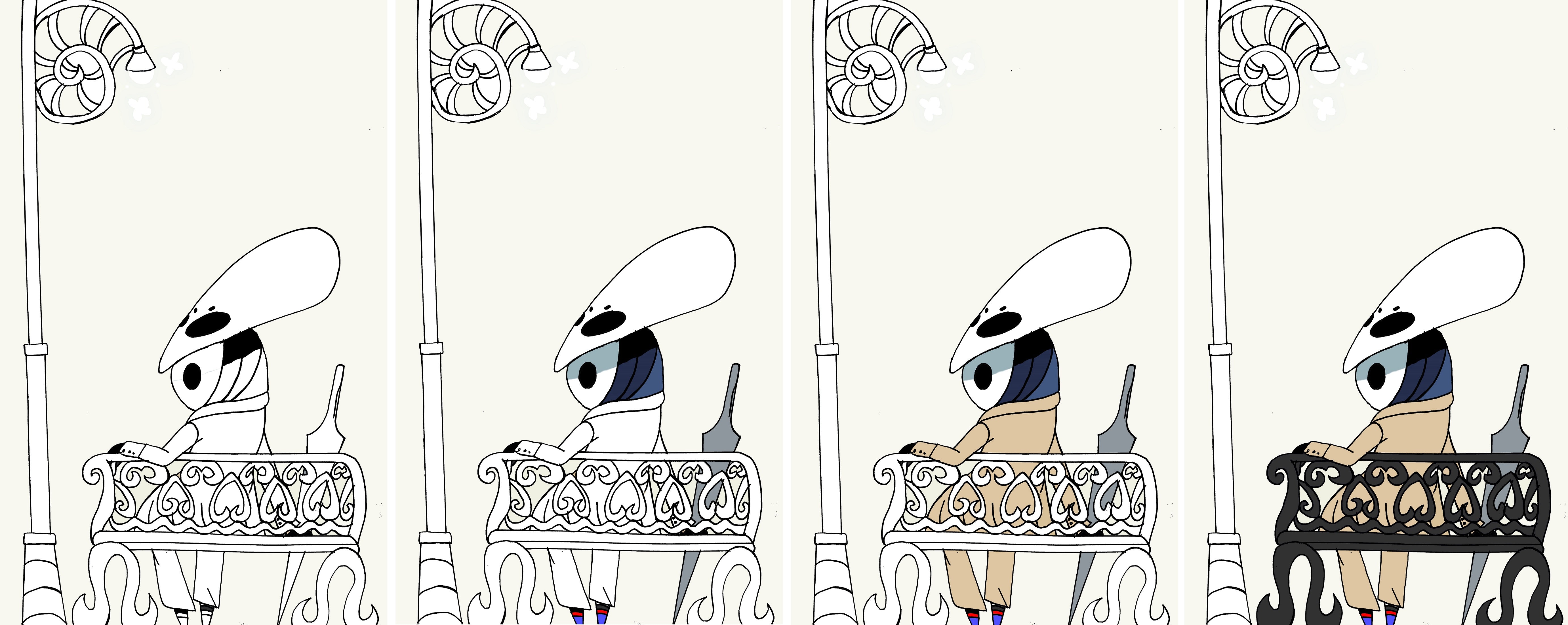 artsy sister, hollow knight fanart, forrest gump