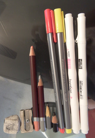 pencils,pens,erasers