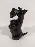 Scottish Terrier black porcelain figurine, scotch terrier, handmade, porcelain dog figurine