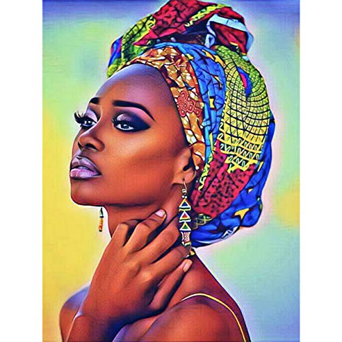 Shop 5D Diamond Painting Purple African Woman at Artsy Sister.