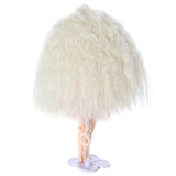 Wigs Only! White Blonde Afro Curly Doll's Hair Wigs for Blythe/Pullip Doll with 25cm Head Circumference