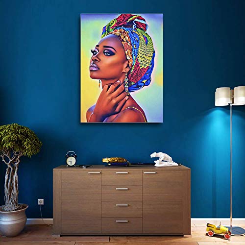 Shop 5D Diamond Painting Purple African Woman at Artsy Sister.