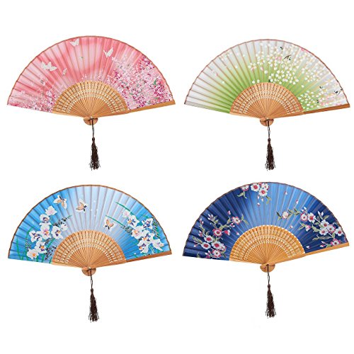 Shop 4-Piece Folding Fans - Hand-held Fans fo at Artsy Sister.
