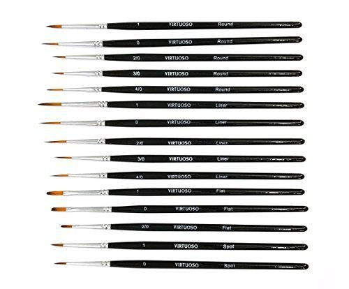 virtuoso 15 piece fine paintbrush set