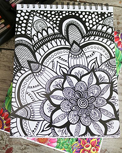 Shop Calming Doodles Adult Coloring Book - Fe at Artsy Sister.