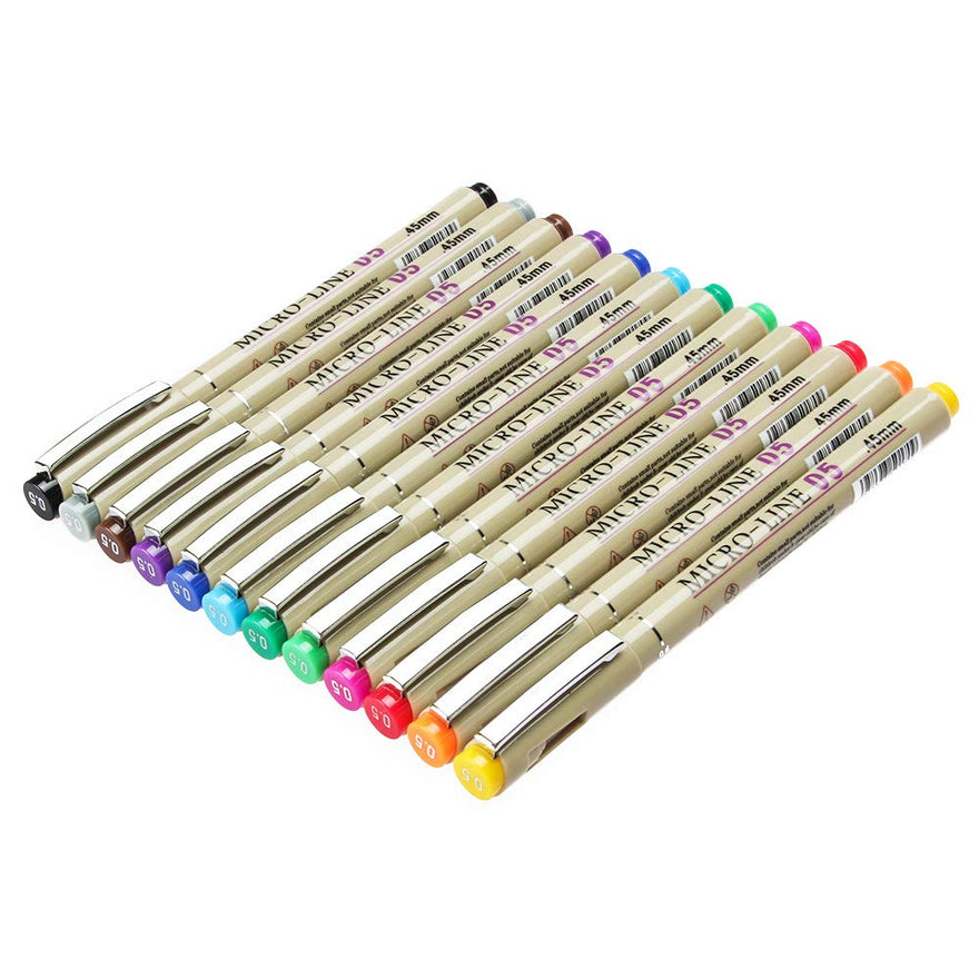 Shop [12 Colors] 0.5 mm Micro-Pen Fineliner P at Artsy Sister.