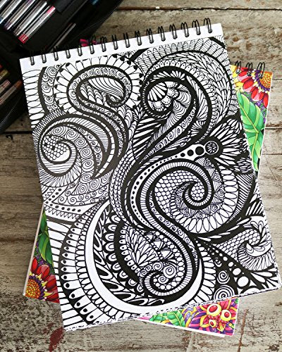 Shop Calming Doodles Adult Coloring Book - Fe at Artsy Sister.