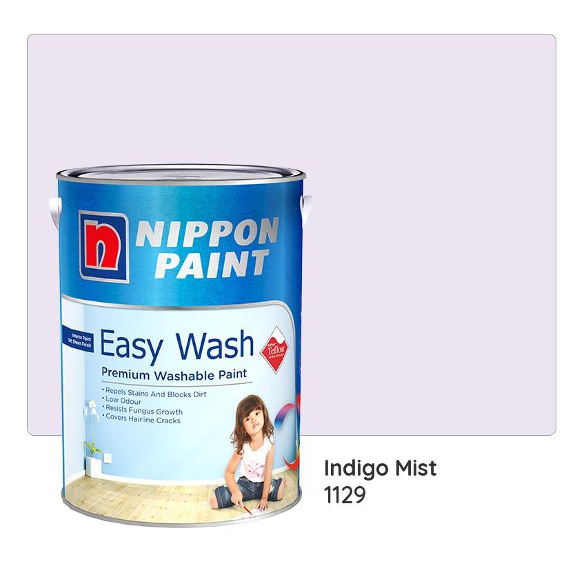 Nippon Paint Easy Wash With Teflonª 1129 Indigo Mist Homefix