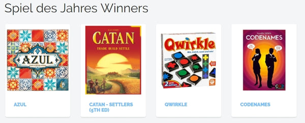 Spiel des Jahres Winners