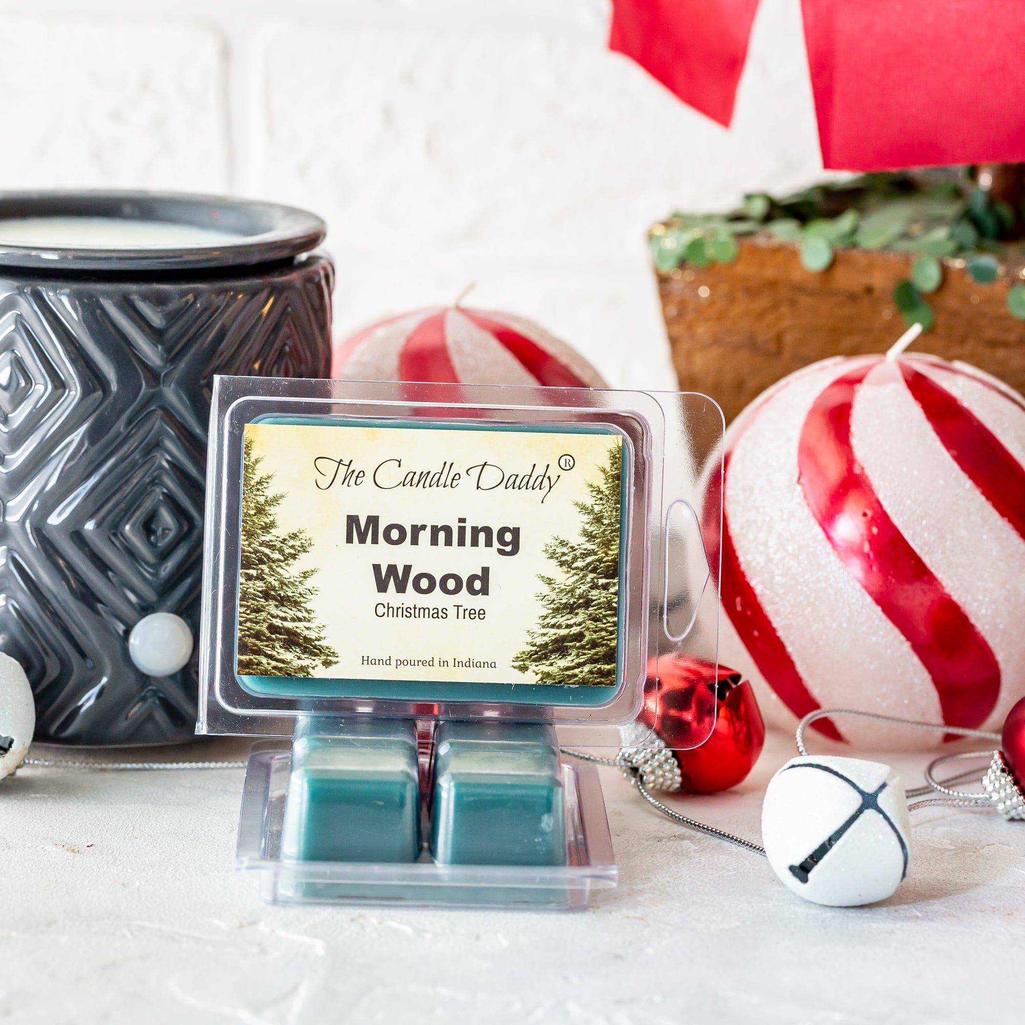 Morning Wood Christmas Holiday Candle - Funny Blue Spruce Pine