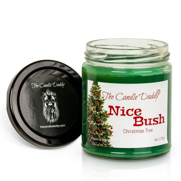 Nice Bush Holiday Candle - Funny Blue Spruce Scented Candle - Funny Holiday Candle for Christmas, New Years - Long Burn Time, Holiday Fragrance, Hand Poured in USA - 6oz