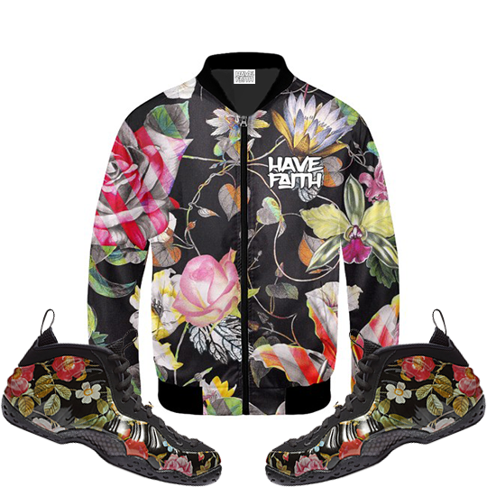 floral foamposite clothing