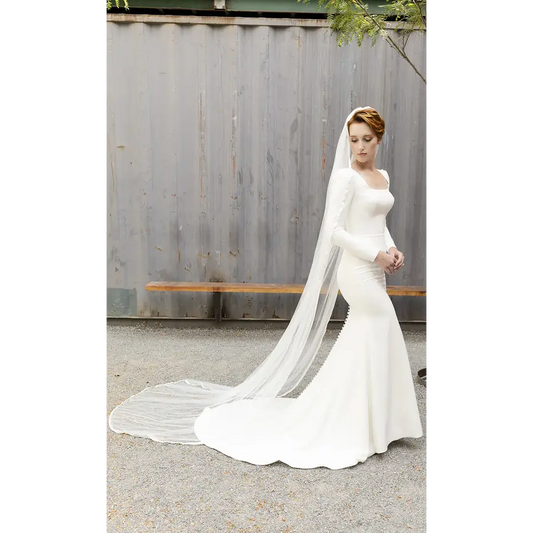 Pleated Veil – The Dress Bride