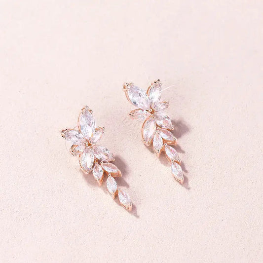 Louise CZ Drop Earrings E018 – Bridal Closet