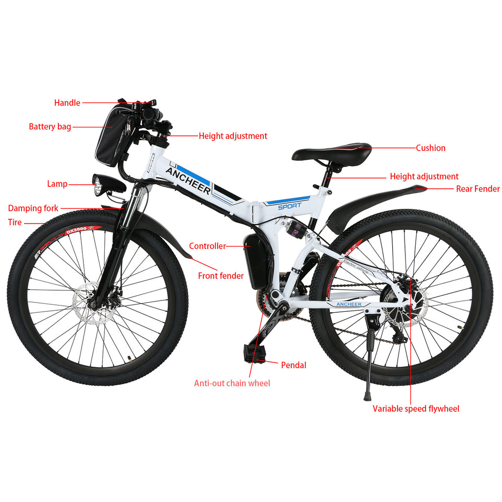 ancheer folding electric mountain bike