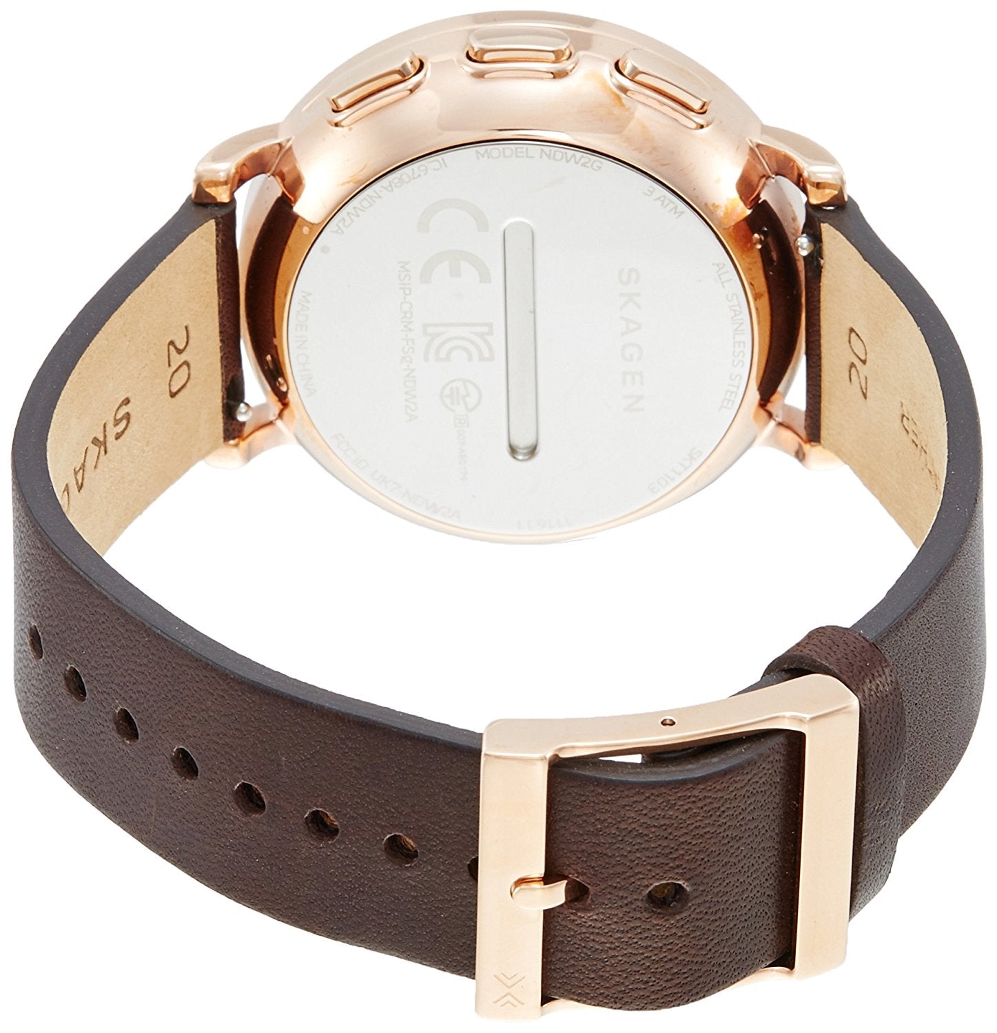 Skagen Men S 42mm Hagen Connected Rose Goldtone Hybrid Smart Watch Zin Demo