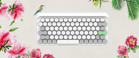 Lofree Four Seasons Wireless Mac Mechanical Keyboard - White Spring