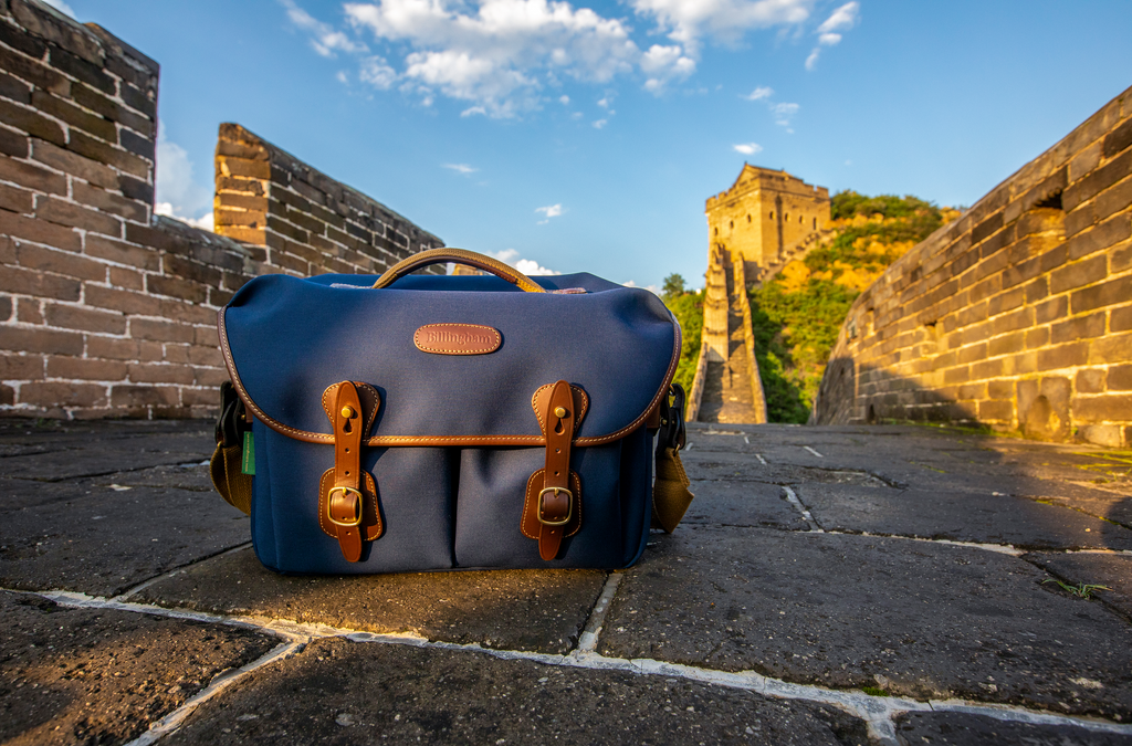 Billingham Hadley One Navy Canvas Chocolate Leather by Yang Dong