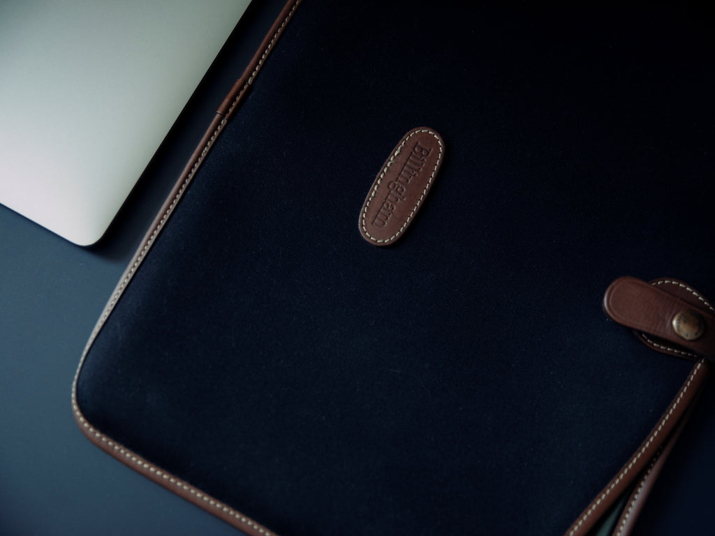 The Billingham Laptop slip with MacBook Pro.