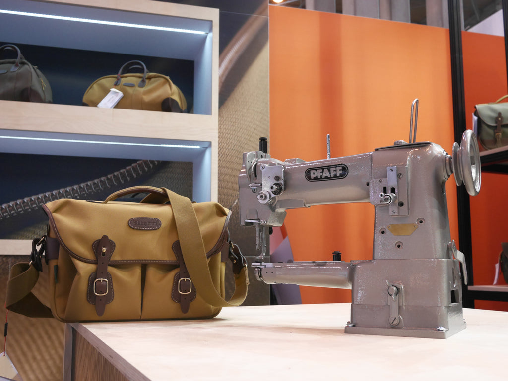 The Billingham first sewing machine made by Pfaff and the Billingham Hadley One Camera and Laptop Bag.