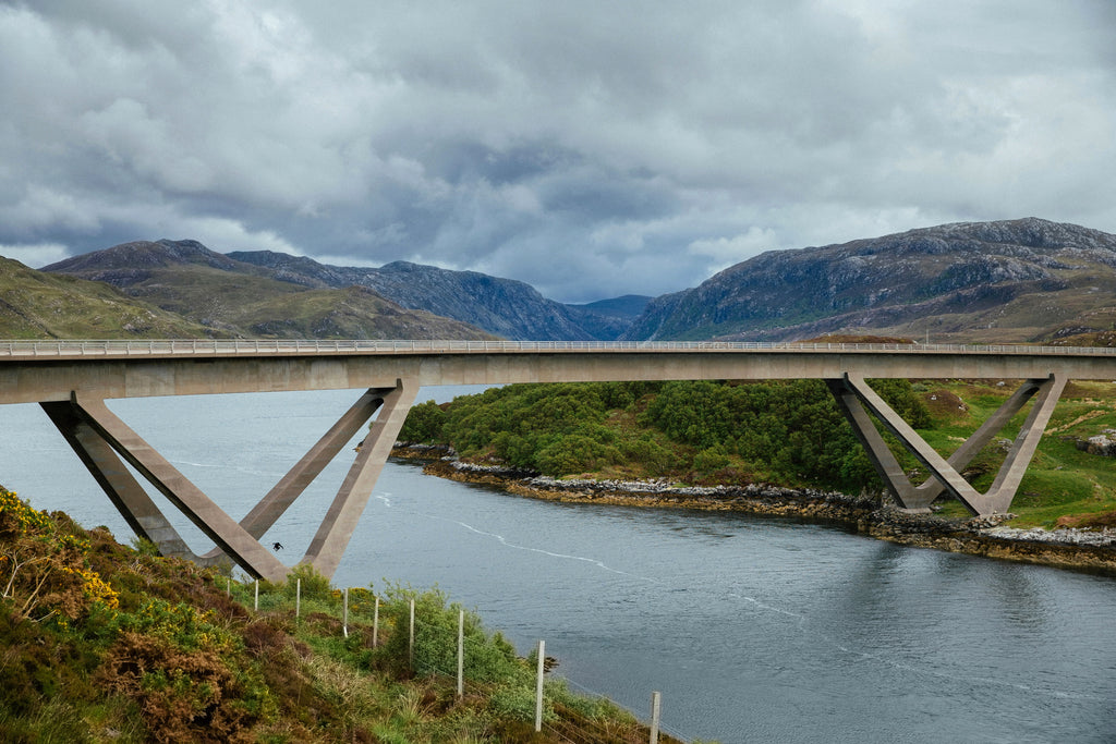 Chris’s favourite skate image; Nick Roberts at 'Kylesku Bridge' shot for one of the first fully online editorial features when 'Sidewalk Magazine' went digital – Photo by Chris Johnson