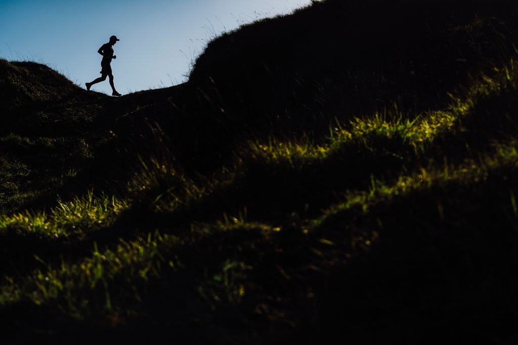 An early morning shoot with tail runner Matt Walford on Cleeve Hill showing the documentary side of Chris’s fitness work – Photo by Chris Johnson.