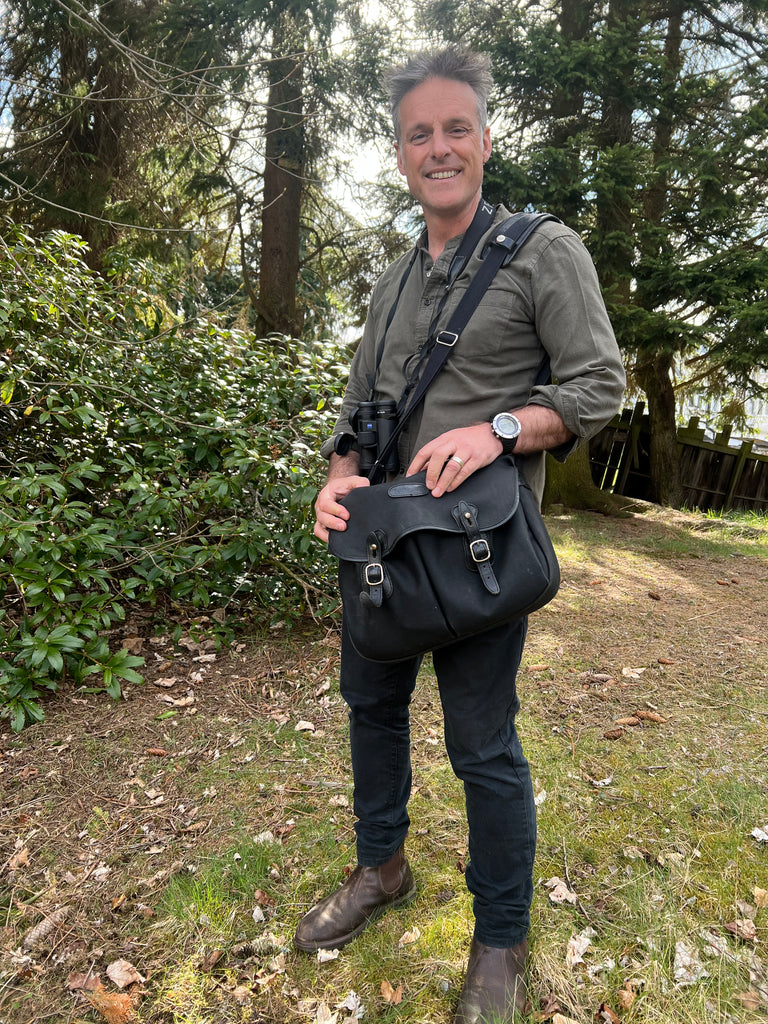 Nick Baker with his Billingham Hadley Large Camera Bag.