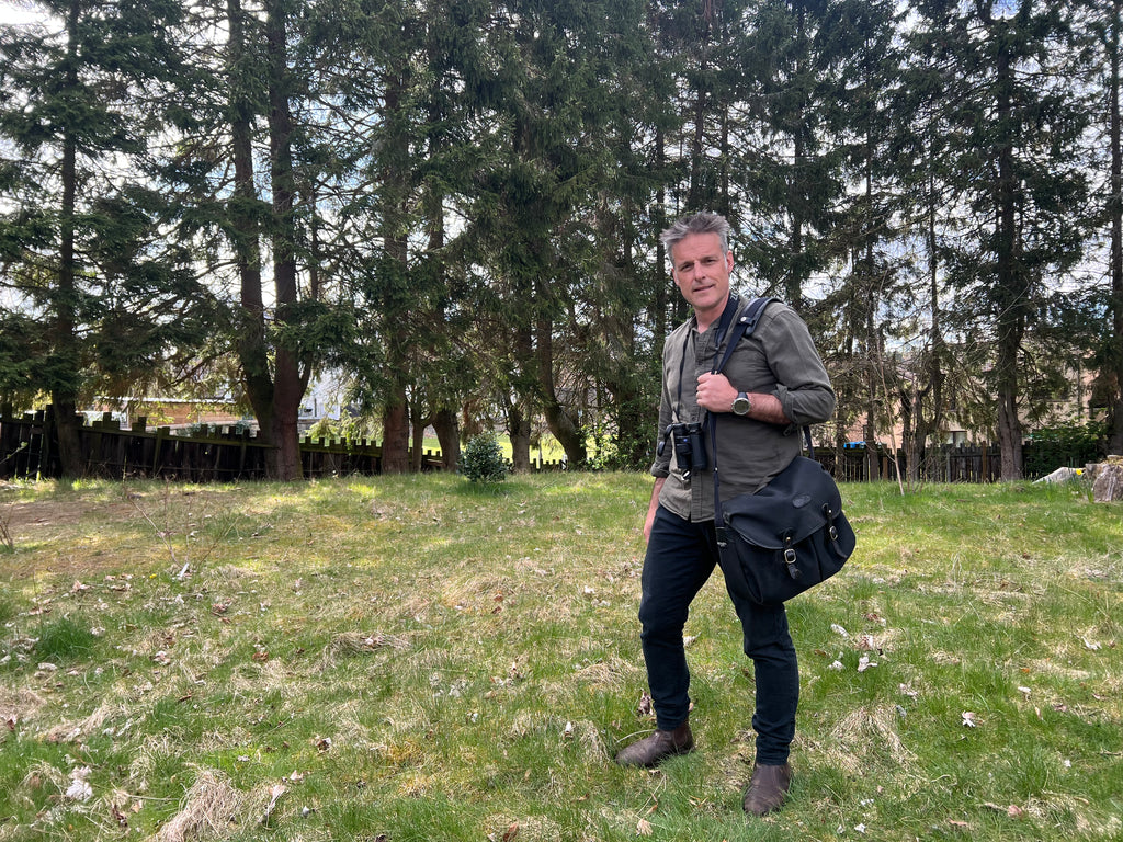 Nick Baker with his Billingham Hadley Large Camera Bag.