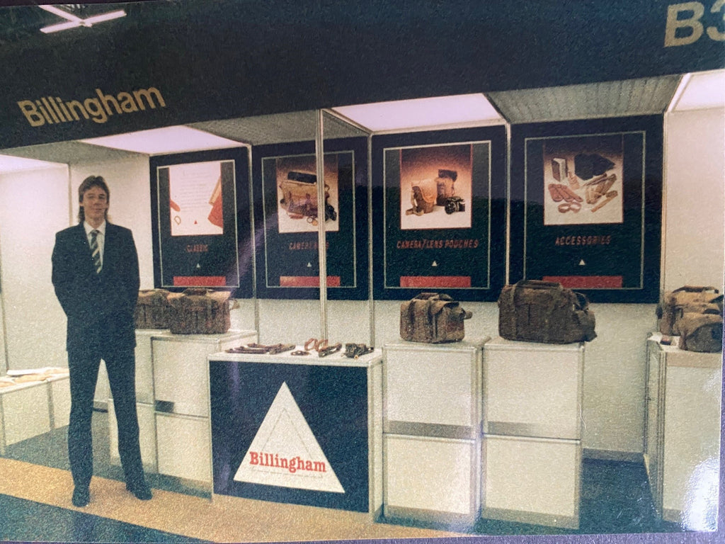 Rob Degreef on the Billingham stand at a photo exhibition.