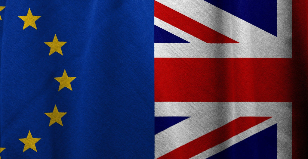 Brexit - Union Jack and European Union Flags