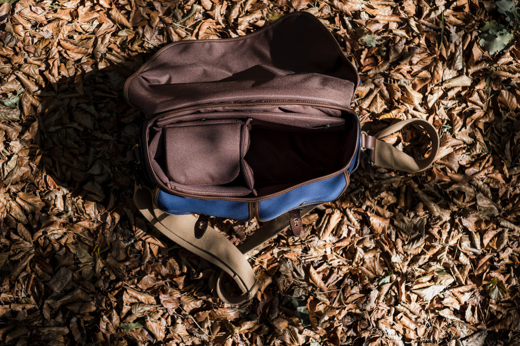 The inside of a Billingham Hadley One with its 'Half Size Padded Insert' (included in the price).