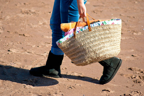 Sac en osier de plage