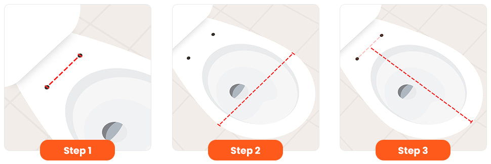 How To Measure For A Toilet Seat. Step-By-Step guide showing how to measure for a new toilet seat.