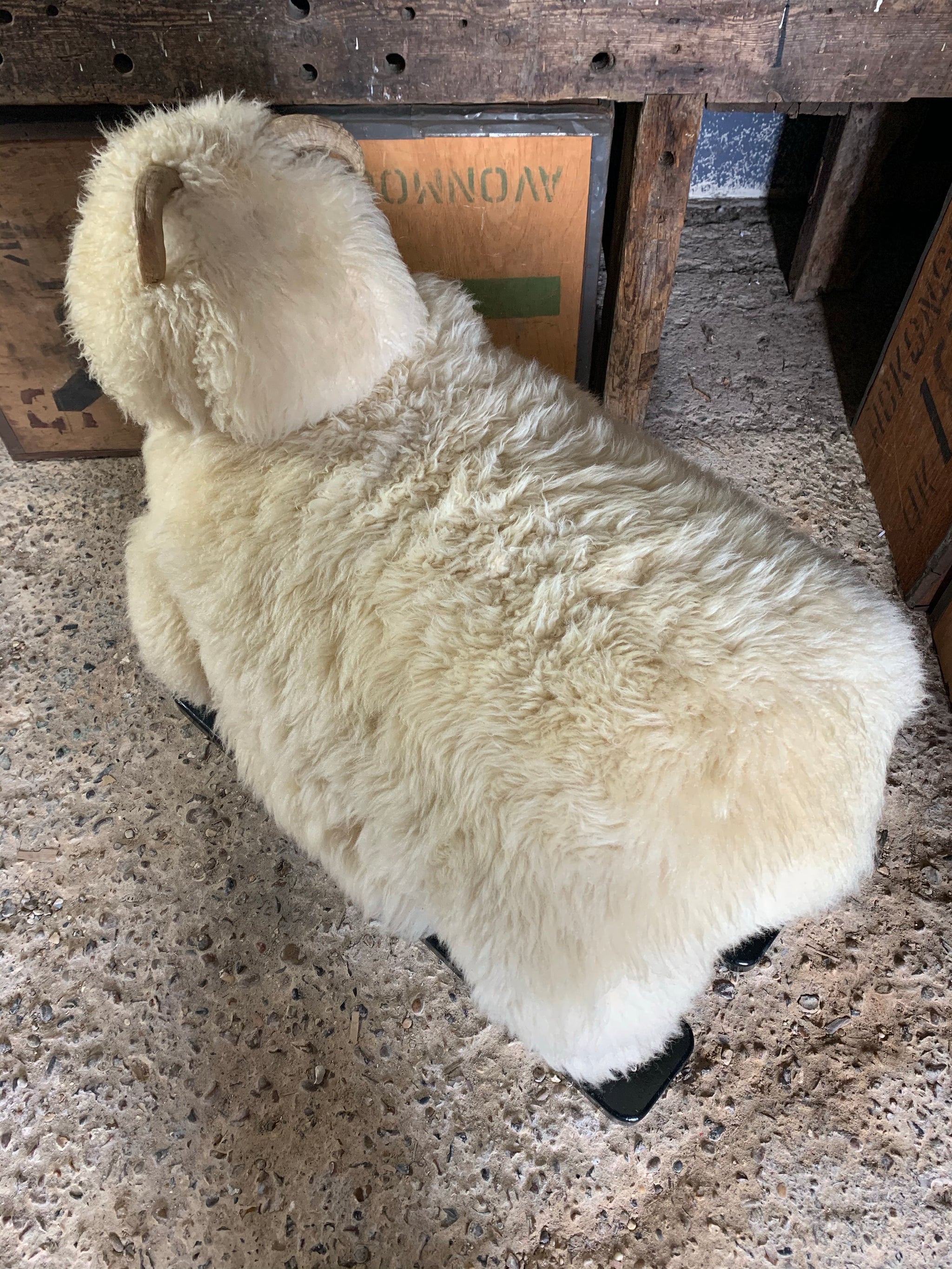 A Life Size Sheepskin Rocking Horse Sheep Belle And Beast Emporium