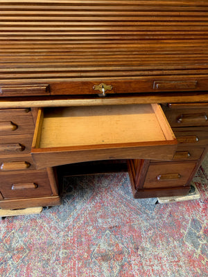 whalen roll top desk oak