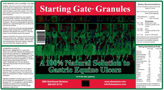 Starting Gate Granules Getty Equine Nutrition Llc