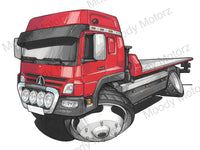 Mercedes ATEGO Truck Lorry Cartoon Caricature Personalised onto a variety of products
