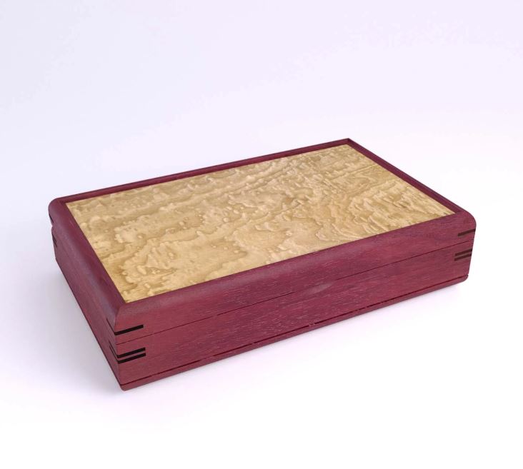 Purple Heart Tamo Valet/Jewelry Box | Mikutowski Woodworking ...