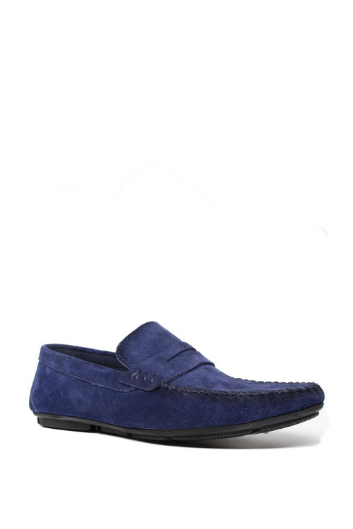 Mocassins en Cuir Daim DR25 Bleu