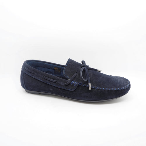 Mocassins en cuir daim DR41 Bleu Marine