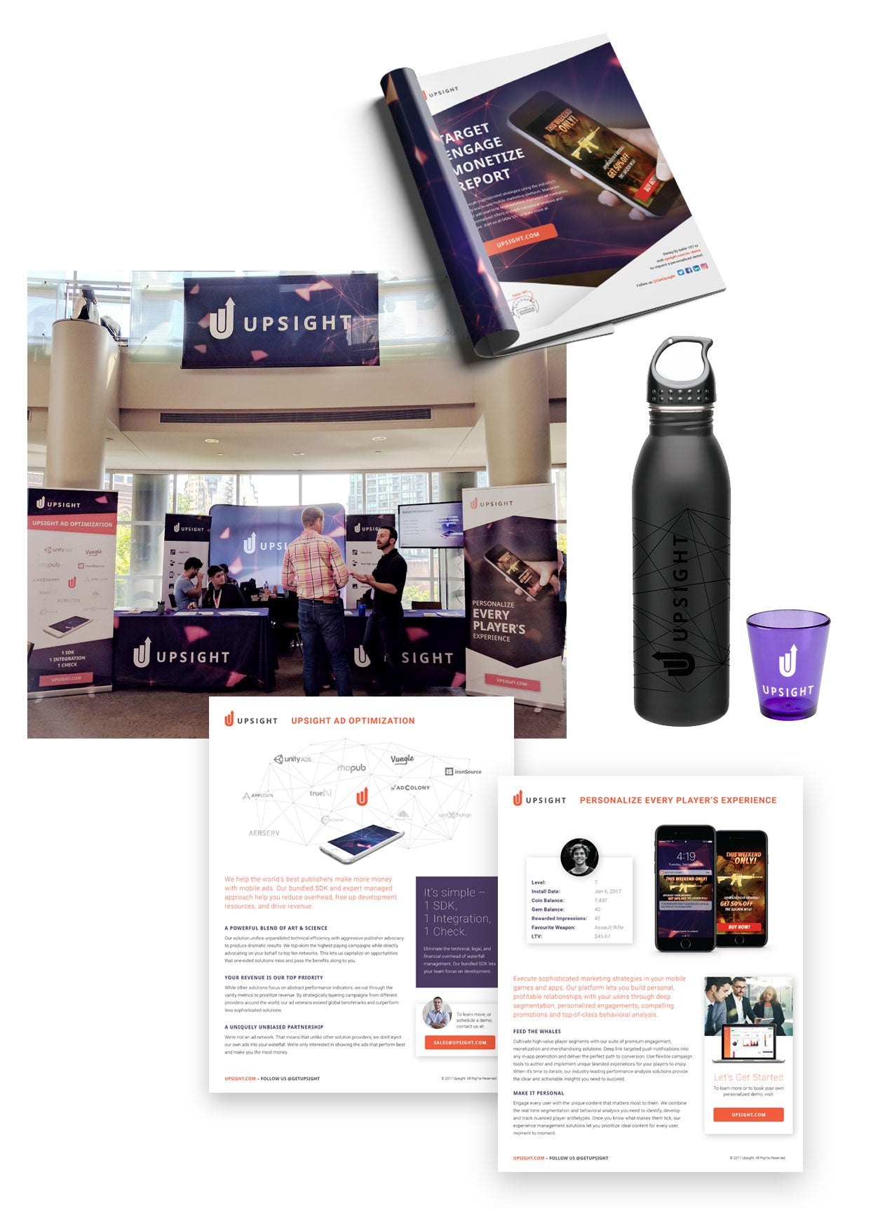 Brand and marketing materials for Upsight