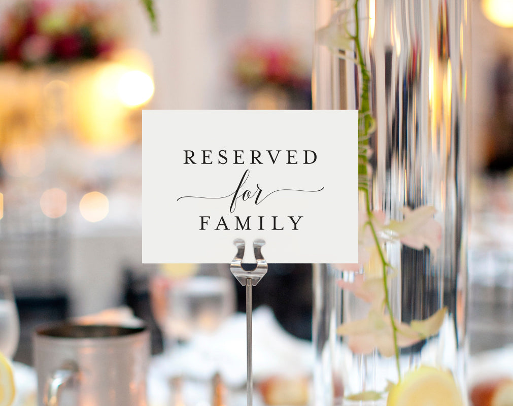 Table Reservation Card Template