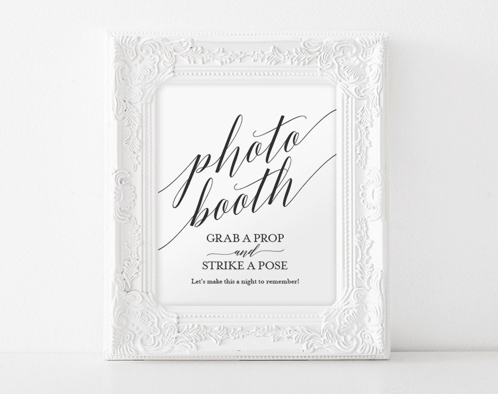 Photo Booth Sign Printable Photo Booth Sign Wedding Printable Weddi Bliss Paper Boutique