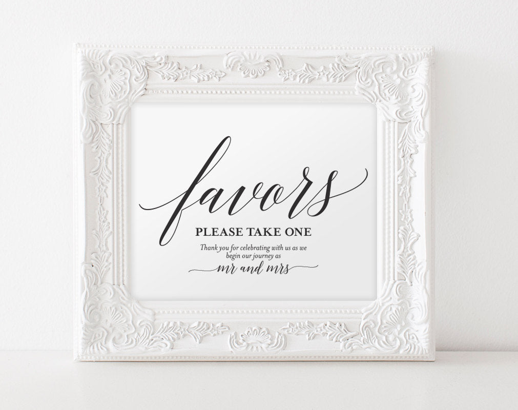 Download Wedding Favor Sign Favors Sign Wedding Favor Printable Wedding Sign Bliss Paper Boutique