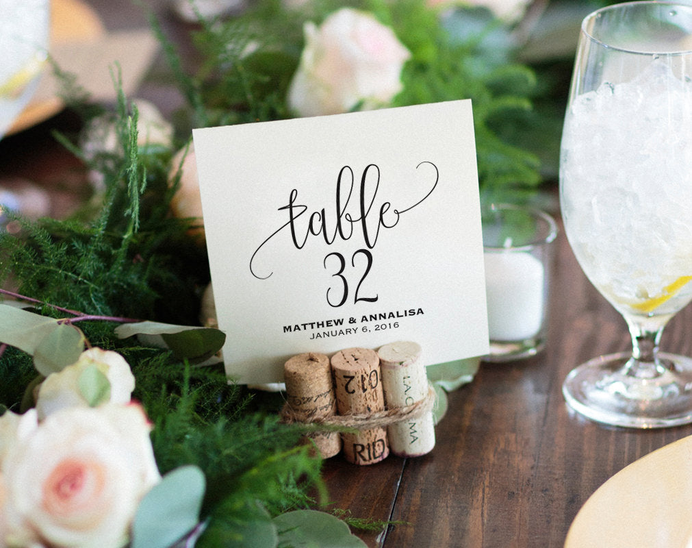Printable Wedding Table Numbers Paper Party Supplies Invitations Announcements Kromasolcom