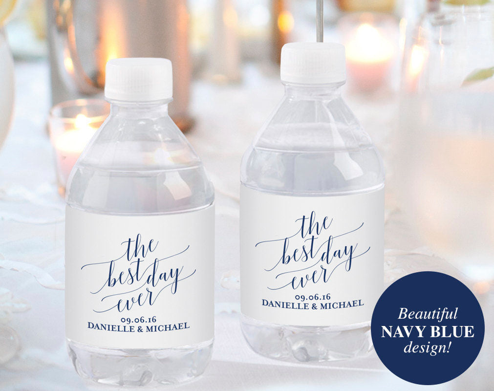 Wedding Water Bottle Label Water Bottle Label Printable