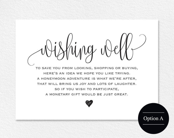 Wishing Well Card Wedding Wishing Well Wishing Well 