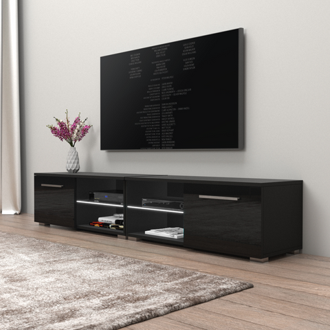 MUEBLE TV LOYD 75 PULGADAS CON CHIMENEA ELÉCTRICA - GRIS – Serra Furniture