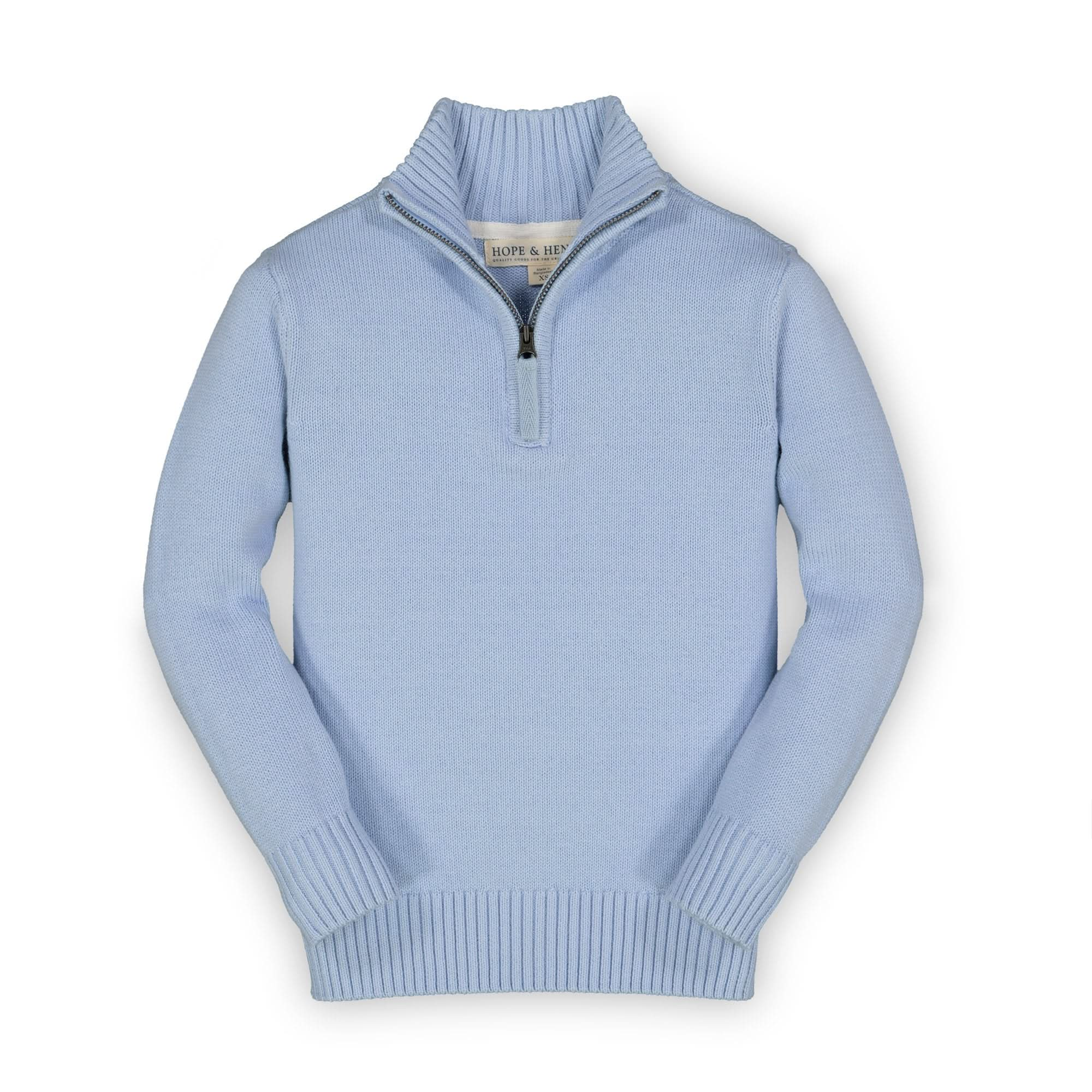 Half Zip Pullover Sweater with Elbow Patches | Hope & Henry Boy